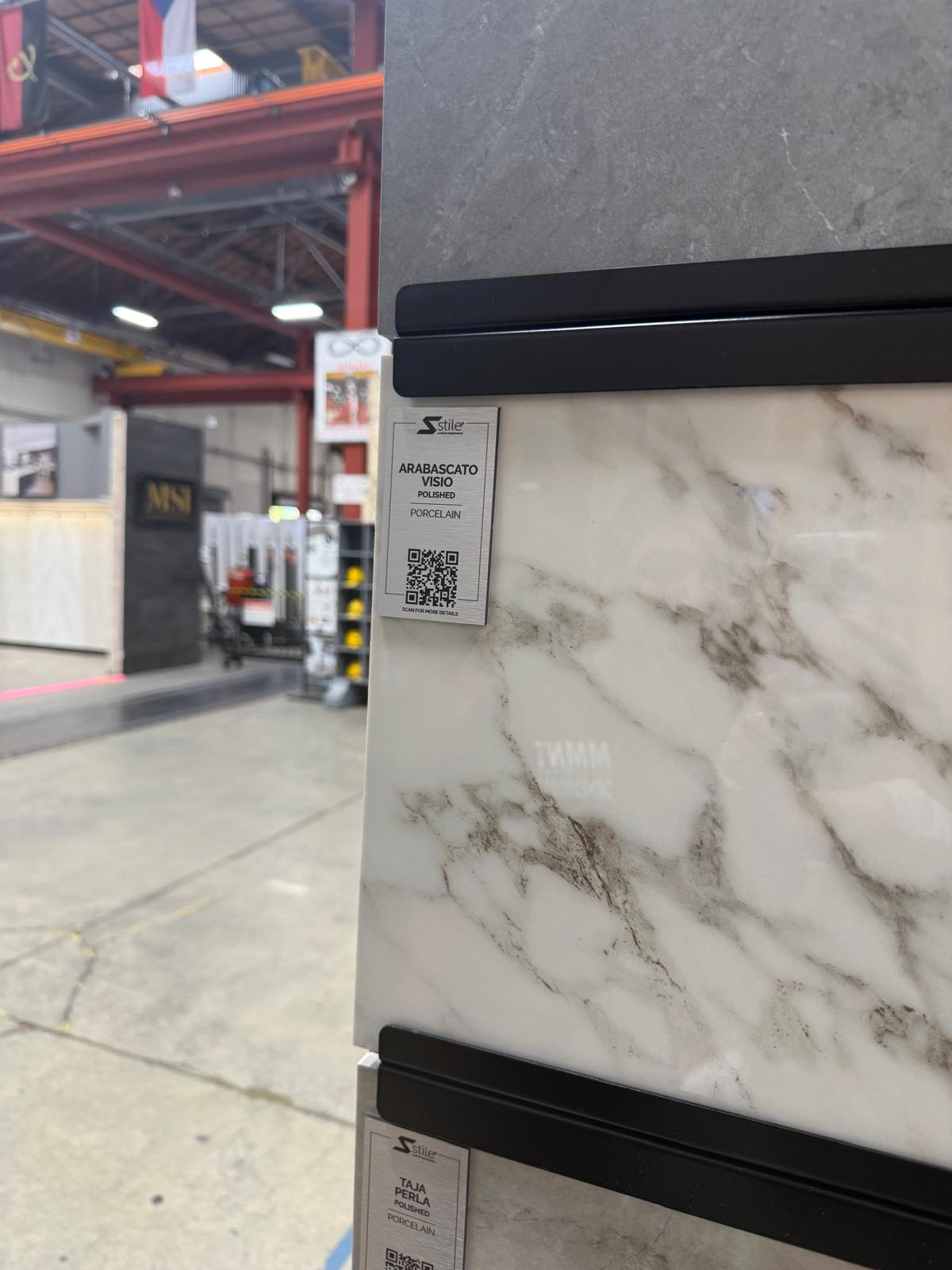 Choosing porcelain slabs at the stone yard